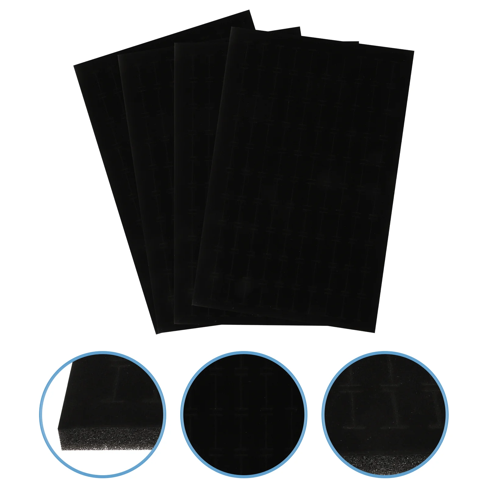 4 Pcs Jewelry Sponge Insert Holder Ring Bracket Display Mat Black Box Organizer Tray
4 Pcs Jewelry Sponge Insert Holder Ring Bracket Display Mat Black Box Organizer Tray