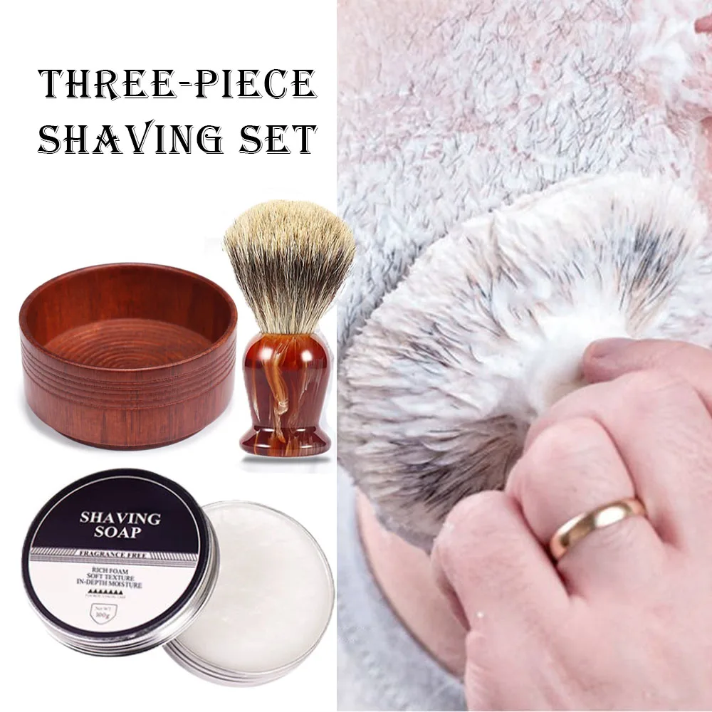 Superior Quality Men's Shaving Treatment Badger Hair Shaving Brush Oak Bubble Bowl Shaving soap Gift Box 3 Piece Set
Superior Quality Men's Shaving Treatment Badger Hair Shaving Brush Oak Bubble Bowl Shaving soap Gift Box 3 Piece Set