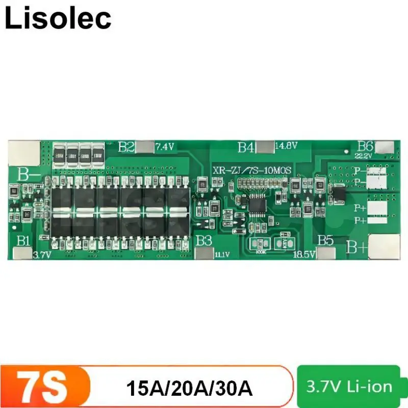7S 24V 15A 20A 30A BMS Balanced Board 25.9V Lithium Battery Pack Charge Discharge Protection Board Equalizer for Ebike Escooter
7S 24V 15A 20A 30A BMS Balanced Board 25.9V Lithium Battery Pack Charge Discharge Protection Board Equalizer for Ebike Escooter