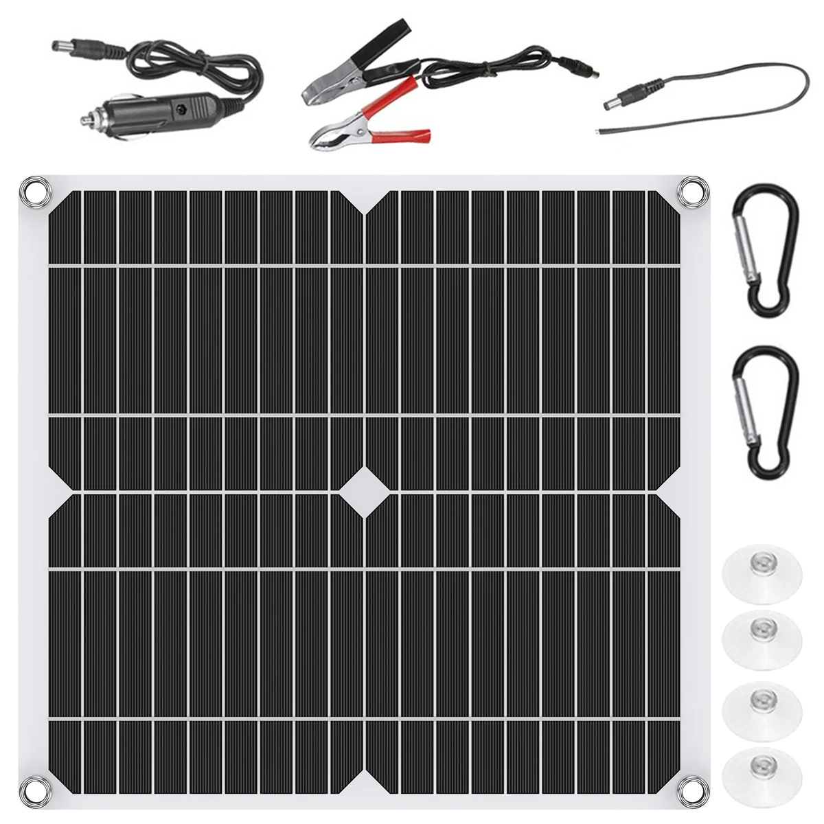 25W Solar Panel Kit Monocrystalline Silicone Solar Panel Module High Efficience Travel & Phone & Boat Portable Solar Panel Kit
25W Solar Panel Kit Monocrystalline Silicone Solar Panel Module High Efficience Travel & Phone & Boat Portable Solar Panel Kit