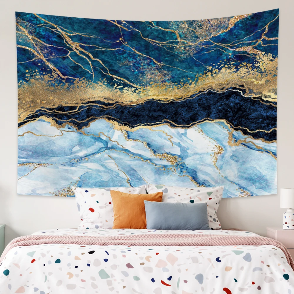 Blue Golden Marble Texture Pattern Tapestry Wall Hanging Hippie Bohemian Sandy Beach Throw Rug Blanket Bedroom Living Room Decor
Blue Golden Marble Texture Pattern Tapestry Wall Hanging Hippie Bohemian Sandy Beach Throw Rug Blanket Bedroom Living Room Decor
