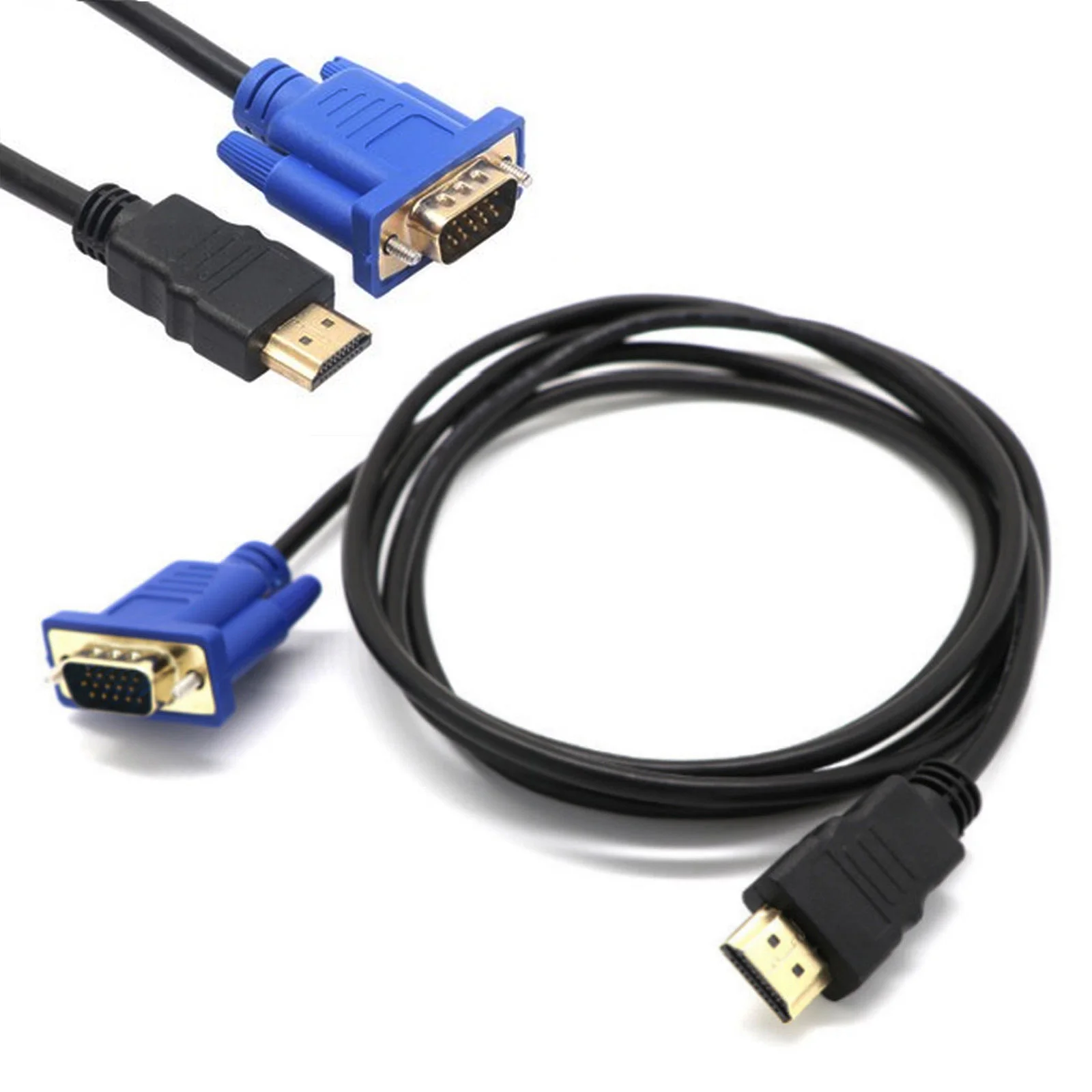 1.5m HDMI To VGA Cable HDMI 1.4 Standard Male To VGA/SVGA D-Sub Male For TV's LCD TV's HDTV And DVD Players Triple Shielding
1.5m HDMI To VGA Cable HDMI 1.4 Standard Male To VGA/SVGA D-Sub Male For TV's LCD TV's HDTV And DVD Players Triple Shielding