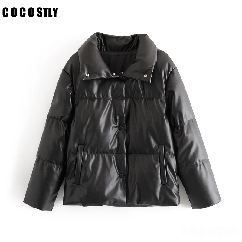 2022 Winter Coat Women Thick Warm Cotton PU Faux Leather Parkas Pockets Solid Jackets Coats Female Casual Loose Paraks Outwear
2022 Winter Coat Women Thick Warm Cotton PU Faux Leather Parkas Pockets Solid Jackets Coats Female Casual Loose Paraks Outwear