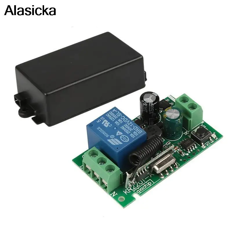 AC 250V 110V 220V 1CH 433Mhz Universal Wireless Remote Control Switch Relay Module Receiver For Garage Door Gate Motor
AC 250V 110V 220V 1CH 433Mhz Universal Wireless Remote Control Switch Relay Module Receiver For Garage Door Gate Motor