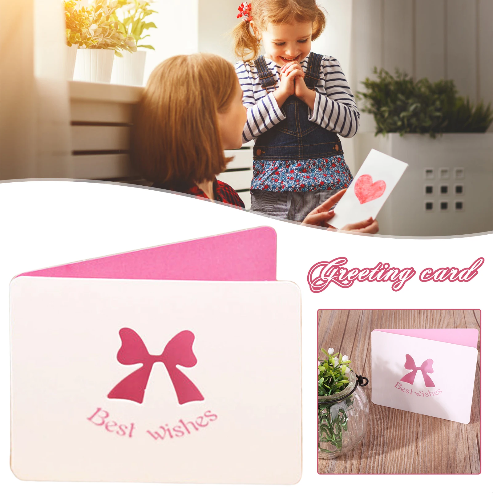 Pink Bow Greeting Card Diy Handwritten Card Folding 3d Valentine's Day Postcard For Valentine's Day Birthday Wedding Great Gift
Pink Bow Greeting Card Diy Handwritten Card Folding 3d Valentine's Day Postcard For Valentine's Day Birthday Wedding Great Gift