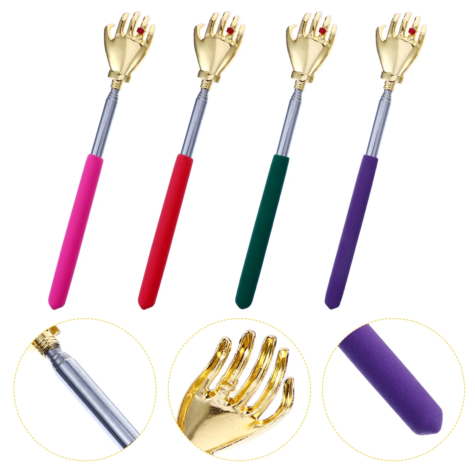 

Scratcher Claw Metal Extendable Itching Scratching Tool Telescopic Backslap Scratchers Retractable Women Stick Hand Device Men