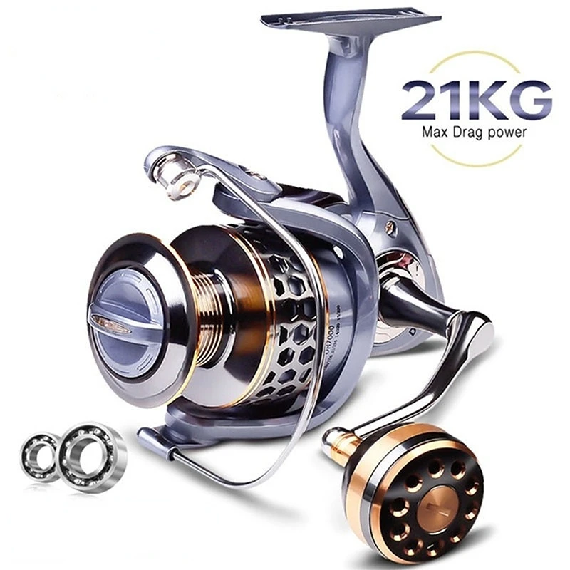 New Fishing Reel 5.2:1 Spinning Reel Max Drag 11-21KG 8+1BB Carp Fishing Reel 2000-7000 CNC Alloy Wire Cup Luya Fishing Wheel
New Fishing Reel 5.2:1 Spinning Reel Max Drag 11-21KG 8+1BB Carp Fishing Reel 2000-7000 CNC Alloy Wire Cup Luya Fishing Wheel
