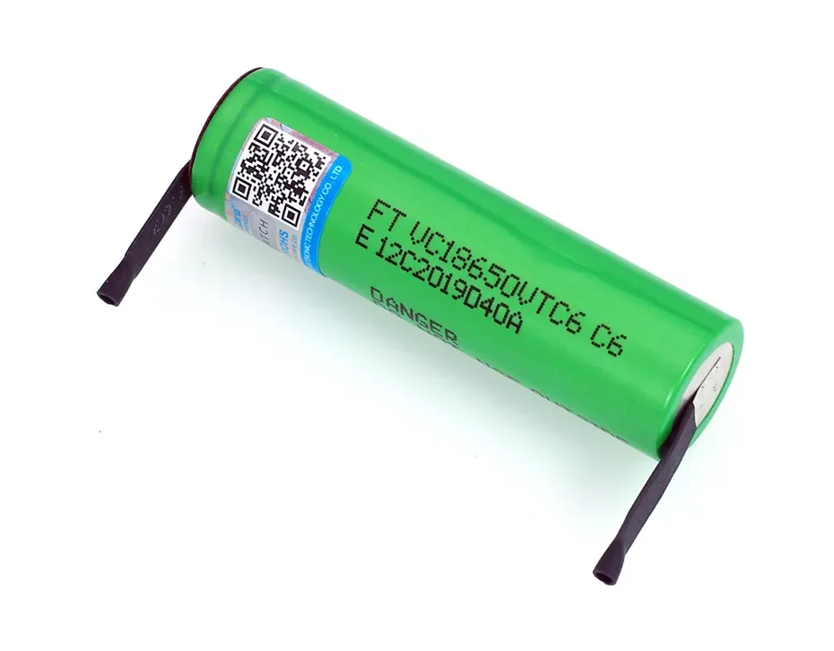 VariCore VTC6 3.7V 3000 mAh 18650 Li-ion Rechargeable Battery 30A Discharge for VC18650VTC6 batteries + DIY Nickel Sheets
VariCore VTC6 3.7V 3000 mAh 18650 Li-ion Rechargeable Battery 30A Discharge for VC18650VTC6 batteries + DIY Nickel Sheets