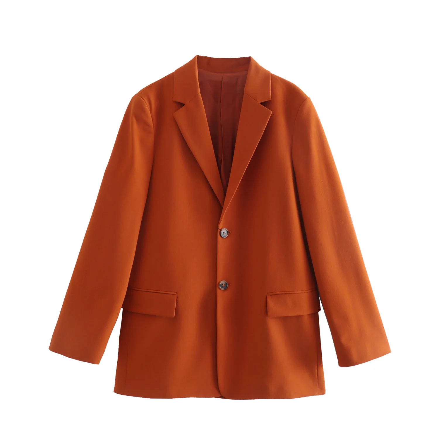Женский блейзер с длинным рукавом, повседневный прямой пиджак с отложным воротником, весна 2022 
Женский блейзер с длинным рукавом, повседневный прямой пиджак с отложным воротником, весна 2022