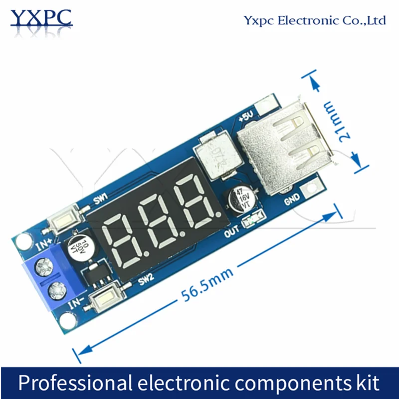 DC-DC step-down power supply module Vehicle battery voltmeter DC4.5~40V 5V/2A + 5V USB charging phone
DC-DC step-down power supply module Vehicle battery voltmeter DC4.5~40V 5V/2A + 5V USB charging phone