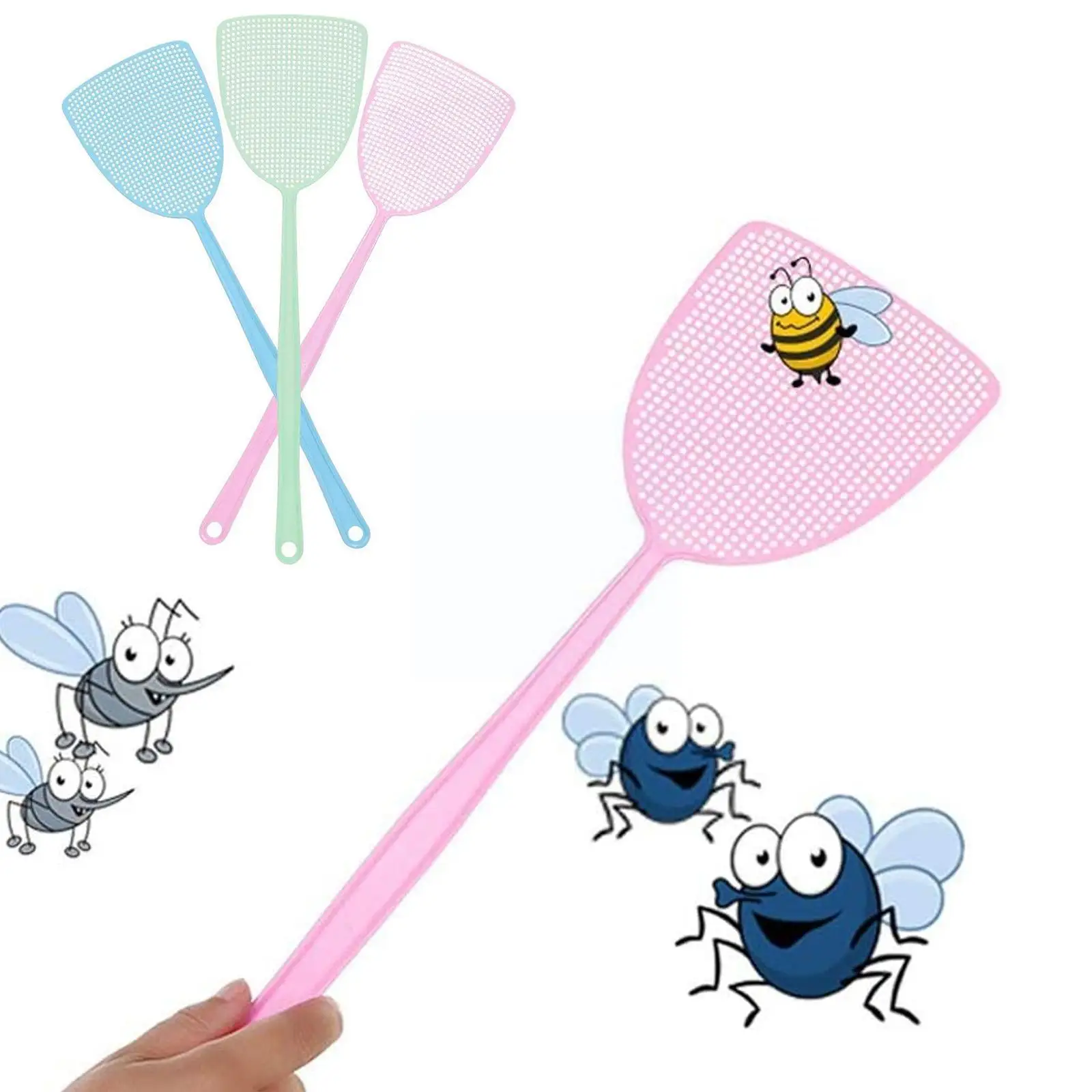 1 шт., пластиковая мухобойка для борьбы с насекомыми и насекомыми
1 шт., пластиковая мухобойка для борьбы с насекомыми и насекомыми