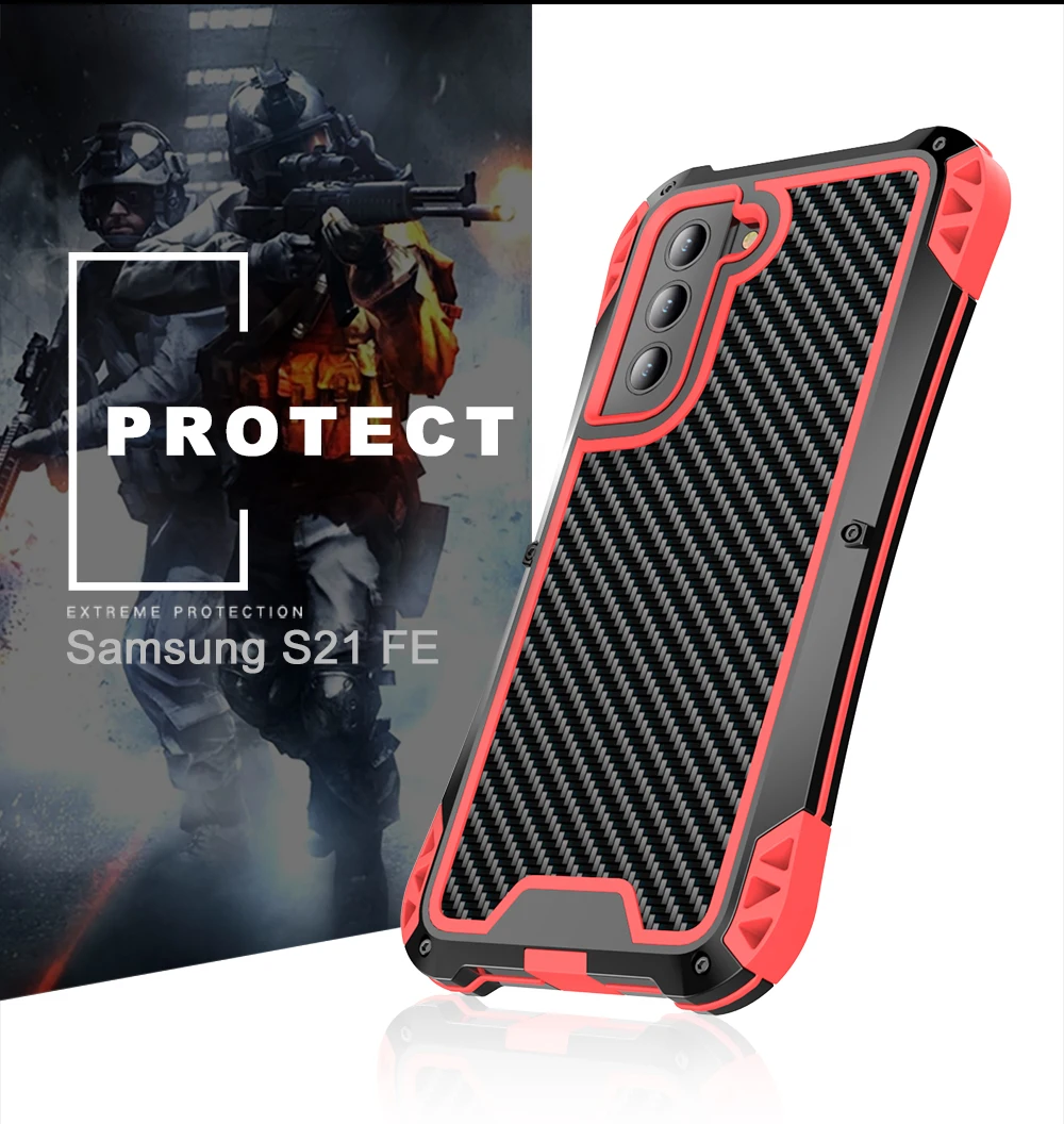 Full Cover Life Waterproof Phone Case For Samsung Galaxy S21 Fe Outdoor Shockproof Metal Silicone Phone Cover For Galaxy S21 Fe
Full Cover Life Waterproof Phone Case For Samsung Galaxy S21 Fe Outdoor Shockproof Metal Silicone Phone Cover For Galaxy S21 Fe