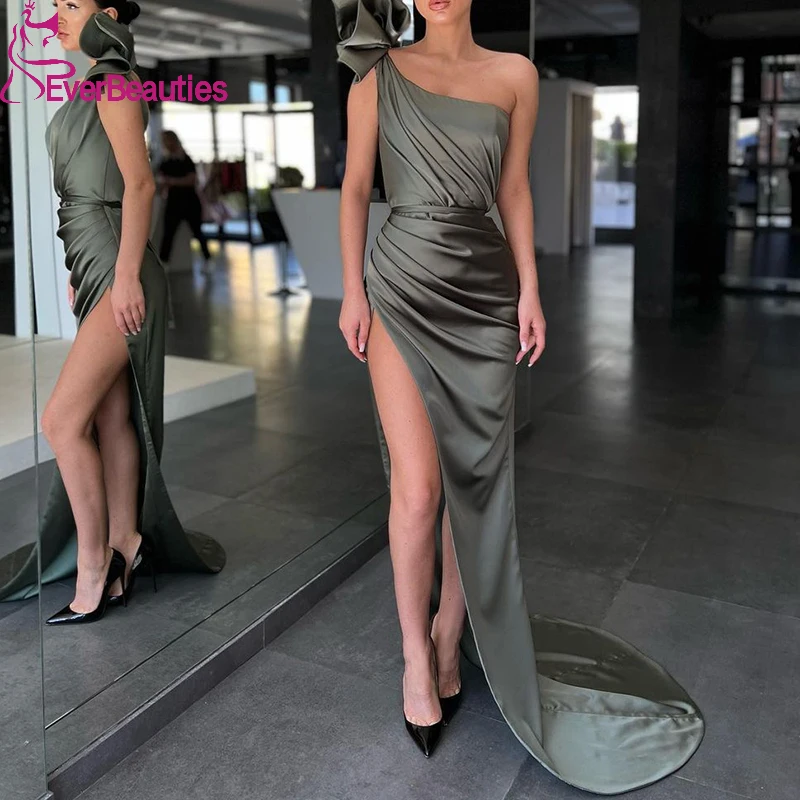 Mermaid One Shoulder Satin Prom Dresses Long Elegant Dress Women for Wedding Party Robe Soiree Femme Side Slit Vestidos De Gala
Mermaid One Shoulder Satin Prom Dresses Long Elegant Dress Women for Wedding Party Robe Soiree Femme Side Slit Vestidos De Gala