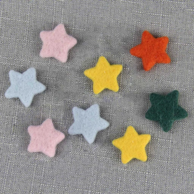 

Mini Wool Felt Stars Beads Balls Baby Infants Photo Shooting Decorations Home Decor Nursery Party Props Wool Felt Stars