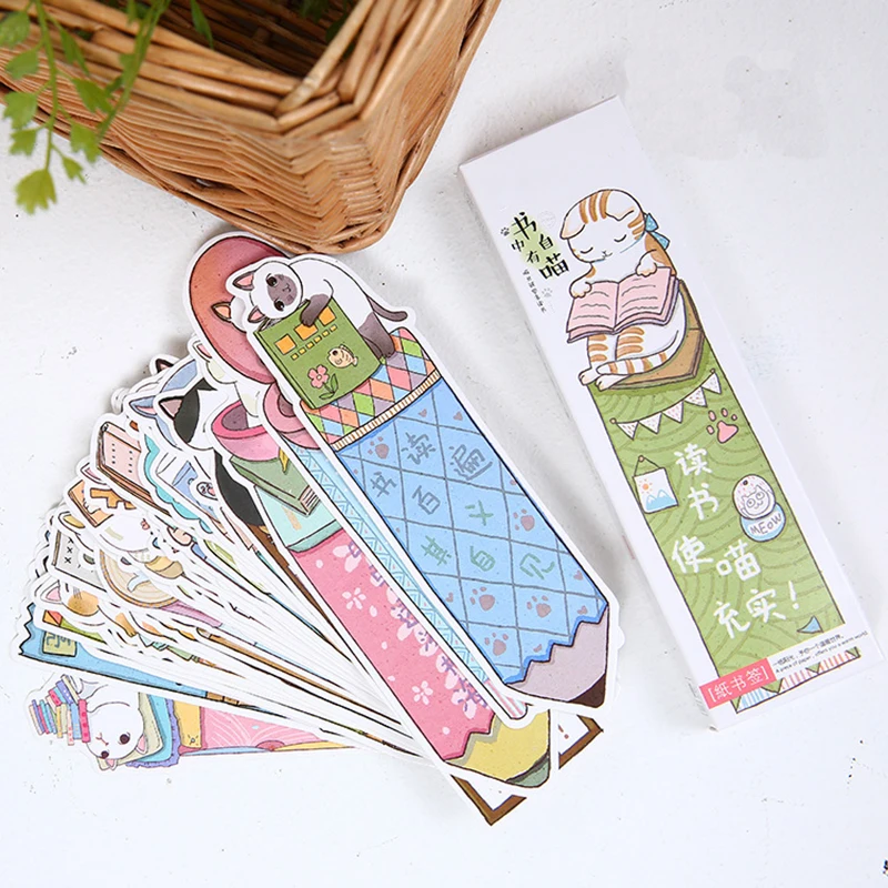30pcs/pack Creative Cats Bookmarks Cartoon Multifunction Bookmark DIY Decoration Books Mark Page Stationery Office Supply
30pcs/pack Creative Cats Bookmarks Cartoon Multifunction Bookmark DIY Decoration Books Mark Page Stationery Office Supply