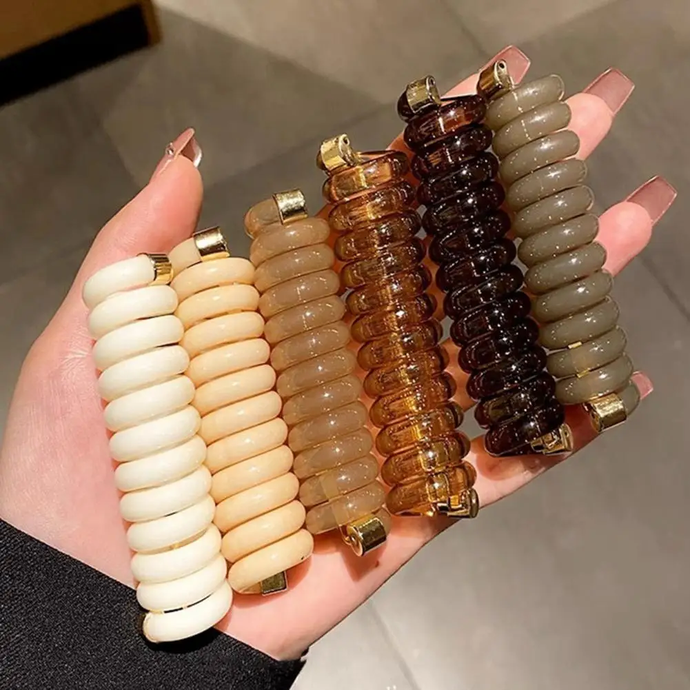 Spiral Hair Ties Strong Grip Waterproof Hair Ties 4pcs Small Spiral Hair Coils for Women Solid Color Phone Cord Ponytail Holder
Spiral Hair Ties Strong Grip Waterproof Hair Ties 4pcs Small Spiral Hair Coils for Women Solid Color Phone Cord Ponytail Holder