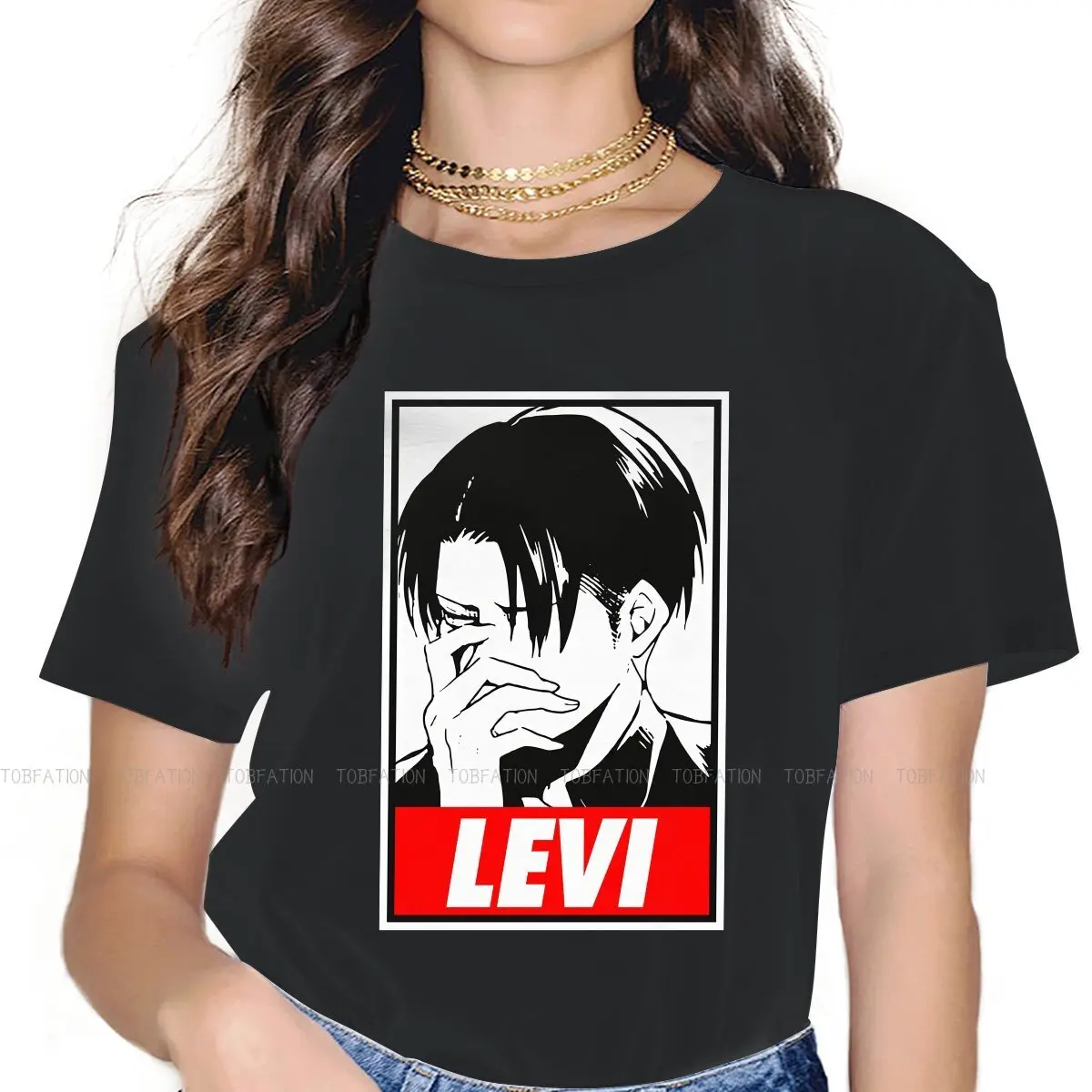 Attack On Titan Girls T Shirt The Swordman As Levi Female Tops 4XL Harajuku Kawaii Tees Ladies Cotton Tshirt
Attack On Titan Girls T Shirt The Swordman As Levi Female Tops 4XL Harajuku Kawaii Tees Ladies Cotton Tshirt