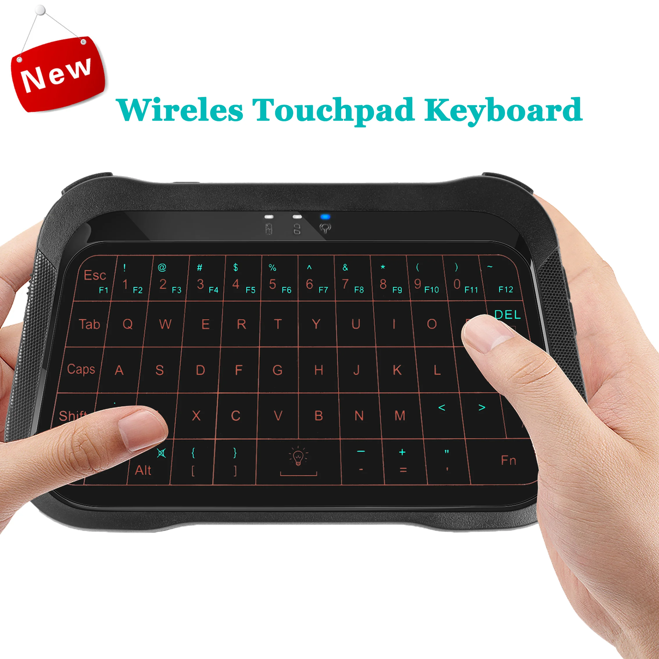 

Новая беспроводная игровая клавиатура 2,4G с подсветкой и тачпадом клавиатура RGB мини Air Mouse Клавиатуры для Smart Android TV Box ПК ноутбука