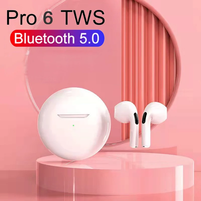 Pro 6 Wireless Bluetooth Headphone Mini Earpodding Sport Headset Stereo Earpiece Noise Reduction Earbuds Microphone For All Smar
Pro 6 Wireless Bluetooth Headphone Mini Earpodding Sport Headset Stereo Earpiece Noise Reduction Earbuds Microphone For All Smar