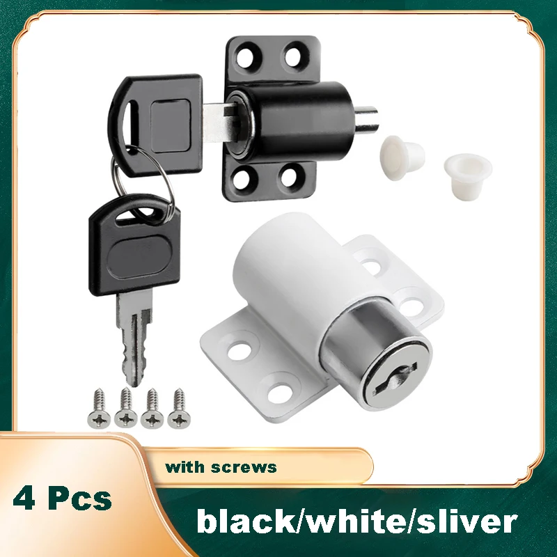 4 Pcs Black White Silver Sliding Window Bolt Security Locks Window Patio Screw Door Lock Key Push Baby Child Safety Protection
4 Pcs Black White Silver Sliding Window Bolt Security Locks Window Patio Screw Door Lock Key Push Baby Child Safety Protection