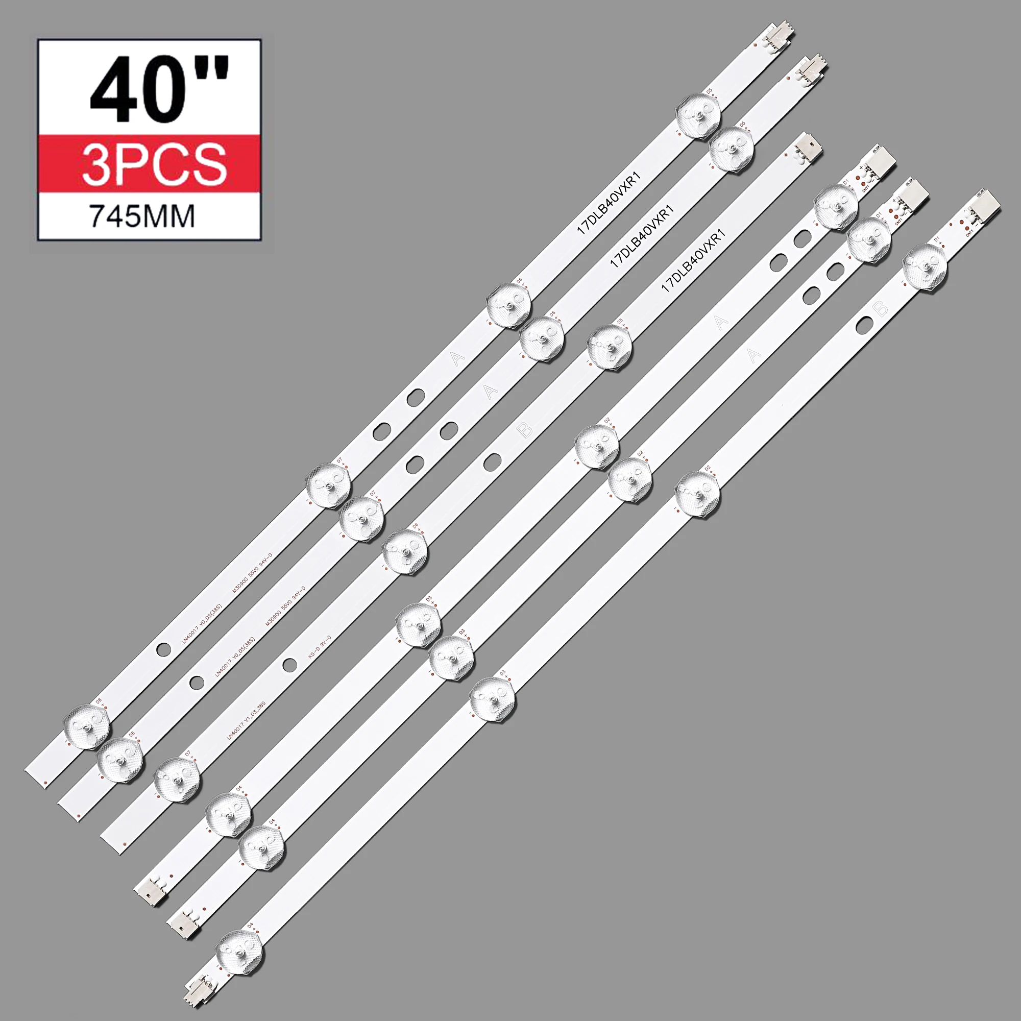 Черная Светодиодная лента для подсветки телевизора, лампа для освещения телевизора 40FA5050, DLED40125FHD LB40017 V1 V0 17DLB40VXR1 400DRT VNB B
Черная Светодиодная лента для подсветки телевизора, лампа для освещения телевизора 40FA5050, DLED40125FHD LB40017 V1 V0 17DLB40VXR1 400DRT VNB B