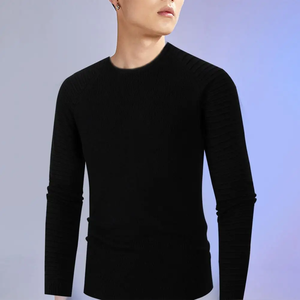Men Bottoming Shirt Crew Neck Long Sleeves Tight Fitting Knitting Solid Color Thickened Men Knitwear for Everyday Life
Men Bottoming Shirt Crew Neck Long Sleeves Tight Fitting Knitting Solid Color Thickened Men Knitwear for Everyday Life