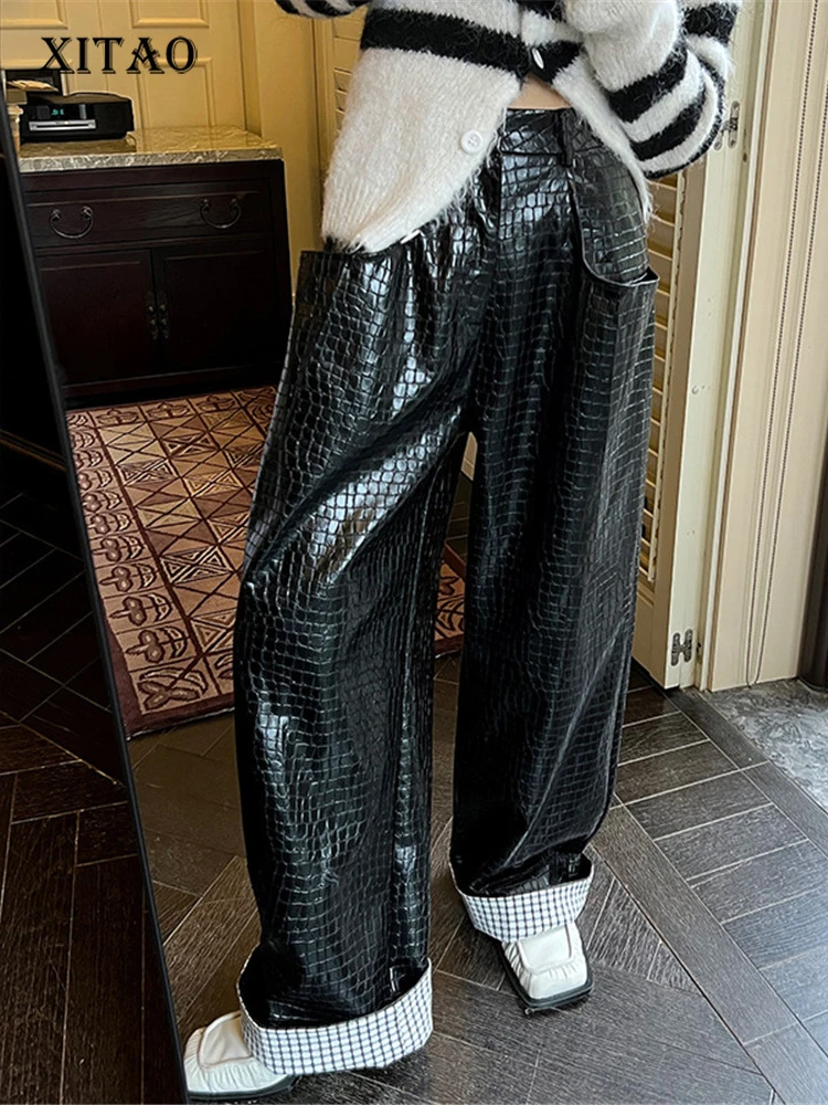 XITAO Women Full Length Pants P U Pleated High Waist Black Small Fresh Solid Color 2022 Autumn Loose Full Length Pants WLD9369
XITAO Women Full Length Pants P U Pleated High Waist Black Small Fresh Solid Color 2022 Autumn Loose Full Length Pants WLD9369