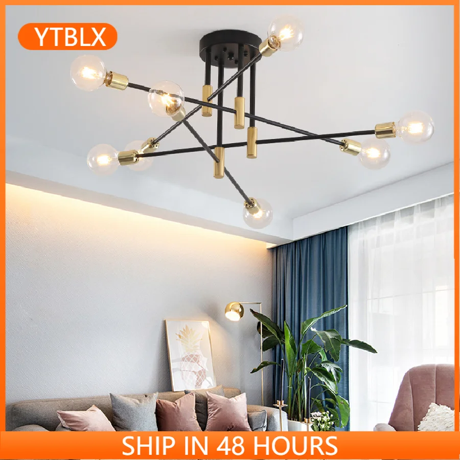 Modern Chandelier LED Ceiling Lamp For Living Dining Room Bedroom Kitchen Black Gold Ceiling Light Nordic Home Decor Fixture
Modern Chandelier LED Ceiling Lamp For Living Dining Room Bedroom Kitchen Black Gold Ceiling Light Nordic Home Decor Fixture