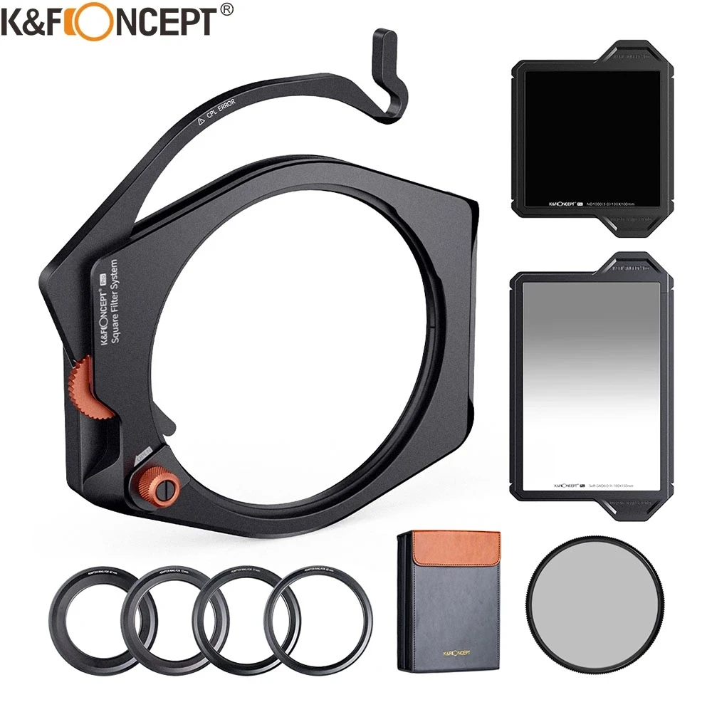 

K&F CONCEPT Square Filter ND8 ND64 ND1000 with 95mm CPL Multi-Coated Neutral Density Filter With Holder Filter Ring Adapter
