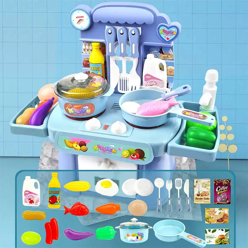 Kitchen Toys Imitated Chef Light Music Pretend Cooking Food Play Dinnerware Set Safe Cute Children Girl Toy Gift Fun Game GYH
Kitchen Toys Imitated Chef Light Music Pretend Cooking Food Play Dinnerware Set Safe Cute Children Girl Toy Gift Fun Game GYH