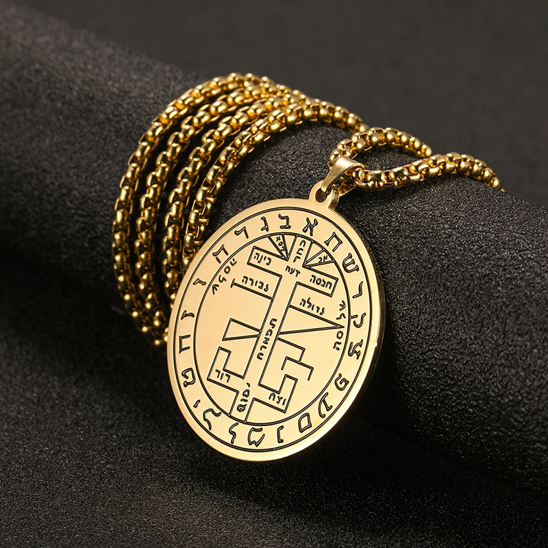 VASSAGO Vintage Men's Geometric Necklace Solomon Protector Emblem Stainless Steel Jewelry Party Accessories
VASSAGO Vintage Men's Geometric Necklace Solomon Protector Emblem Stainless Steel Jewelry Party Accessories