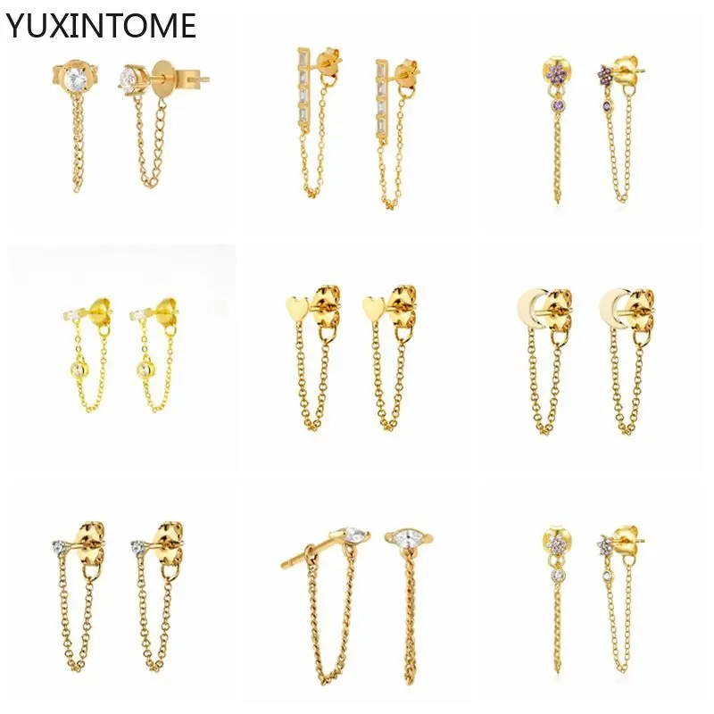 YUXINTOME 925 Sterling Silver Needle Long Tassel Piercing Huggies Stud Earrings for Women Female Korean Fashion Jewelry Gift
YUXINTOME 925 Sterling Silver Needle Long Tassel Piercing Huggies Stud Earrings for Women Female Korean Fashion Jewelry Gift