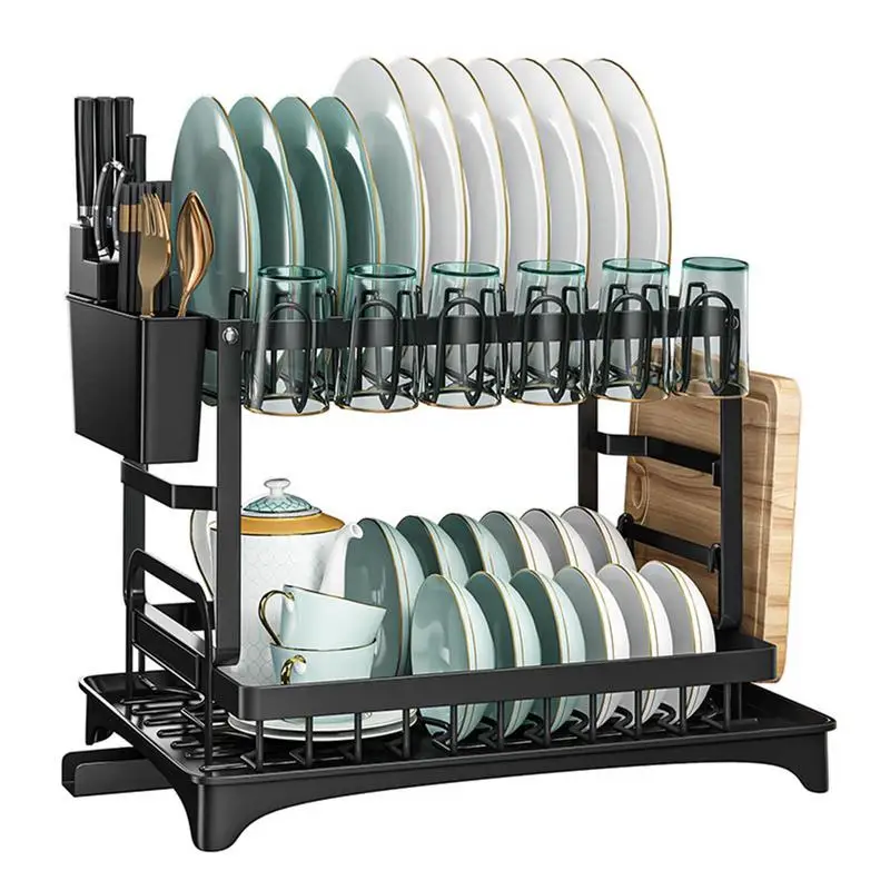 Dish Organizer Rack Rust Prevention Dish Drainer Rust-Proof Carbon Steel Dish Drainer Set Space-Saving Dish Rack for Kitchen
Dish Organizer Rack Rust Prevention Dish Drainer Rust-Proof Carbon Steel Dish Drainer Set Space-Saving Dish Rack for Kitchen