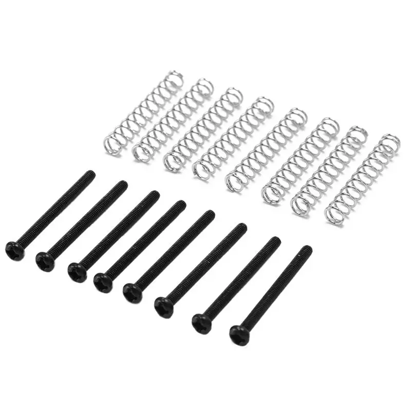 Quality 8 Pcs M2.5x32MM Electric Guitar Humbucker Pickups Adjust Height Screw and Spring - Pitch 0.4mm - Black
Quality 8 Pcs M2.5x32MM Electric Guitar Humbucker Pickups Adjust Height Screw and Spring - Pitch 0.4mm - Black