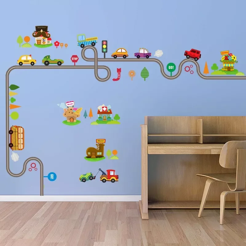 Highway Track Cars Wall Stickers For Kids Rooms Sticker Children's Play Room Bedroom Decor Wall Art Decals
Highway Track Cars Wall Stickers For Kids Rooms Sticker Children's Play Room Bedroom Decor Wall Art Decals