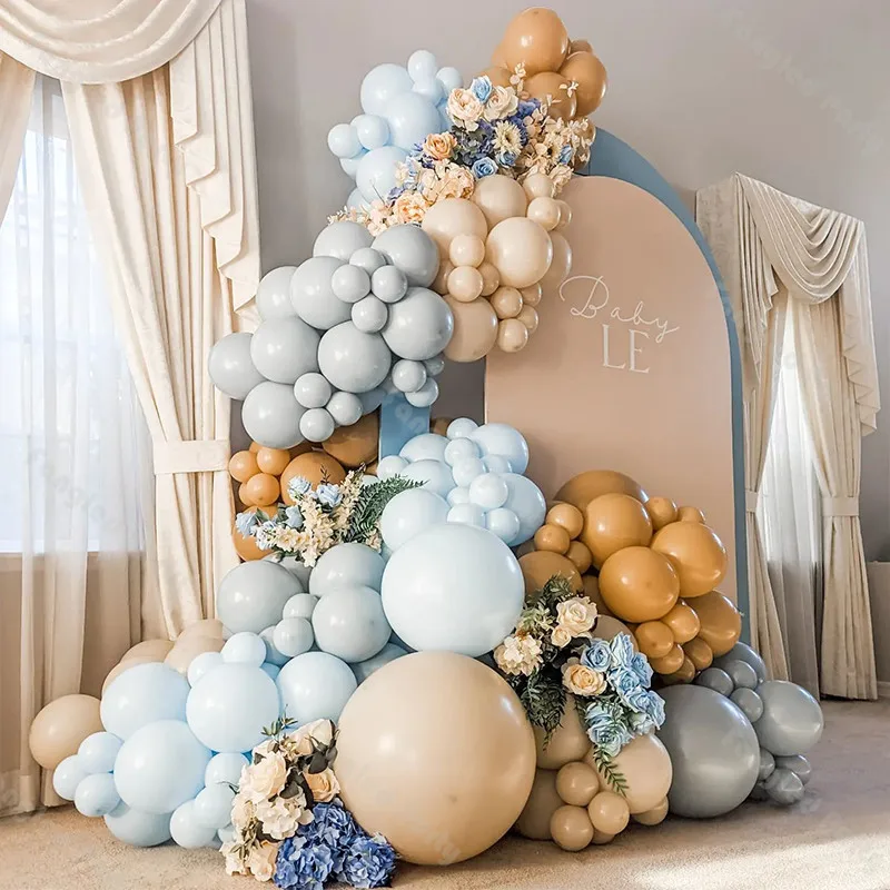 143pcs Baby Shower Balloon Arch Cocoa Blue Natural Sand Boho Balloons Gender Reveal Birthday Party Favors Wedding Balloon Chain
143pcs Baby Shower Balloon Arch Cocoa Blue Natural Sand Boho Balloons Gender Reveal Birthday Party Favors Wedding Balloon Chain