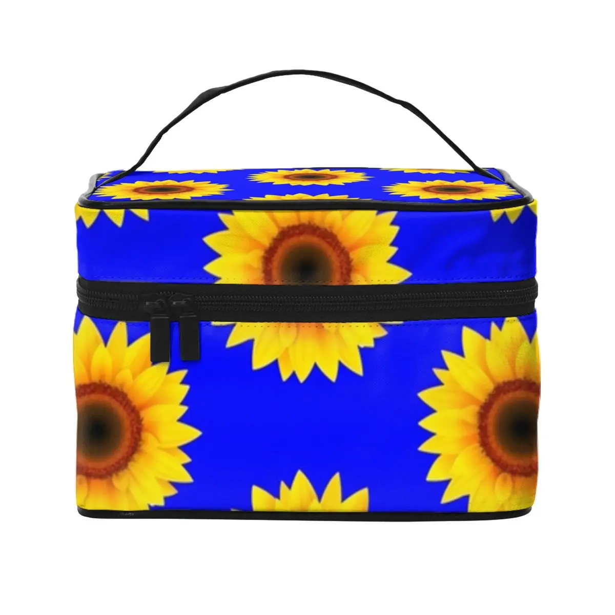 Sunflower Blooming Cosmetic Bags Hippie Vibes Peace Flower Daily Organization Storage Organizers with Handle Women's Makeup Bag
Sunflower Blooming Cosmetic Bags Hippie Vibes Peace Flower Daily Organization Storage Organizers with Handle Women's Makeup Bag