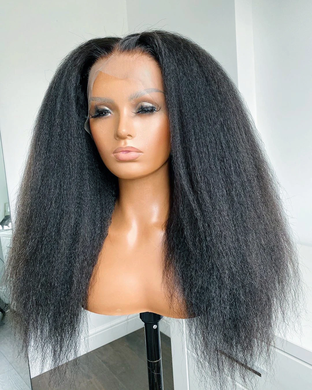 Long 180 Density Glueless Preplucked Yaki Natural Black Kinky Straight Lace Front Wig for Women With BabyHair Synthetic Daily
Long 180 Density Glueless Preplucked Yaki Natural Black Kinky Straight Lace Front Wig for Women With BabyHair Synthetic Daily