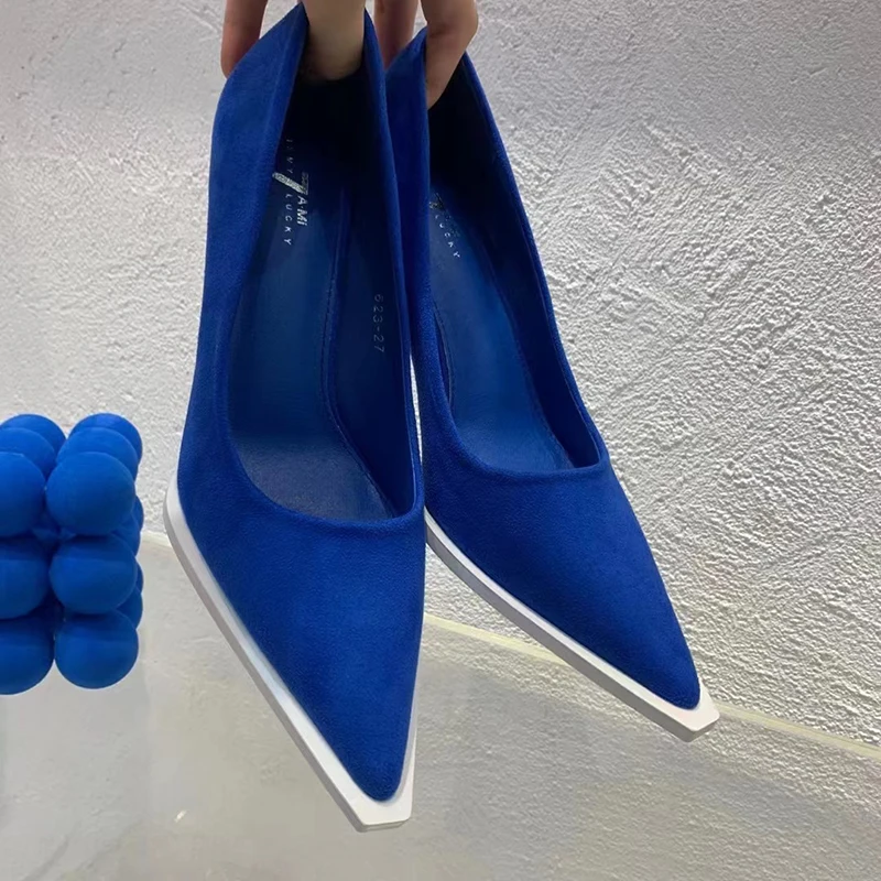 Туфли-лодочки женские с острым носком, офисные повседневные туфли на тонком высоком каблуке, сланцы, пикантные сандалии для вечерние, осень 2022
Туфли-лодочки женские с острым носком, офисные повседневные туфли на тонком высоком каблуке, сланцы, пикантные сандалии для вечерние, осень 2022