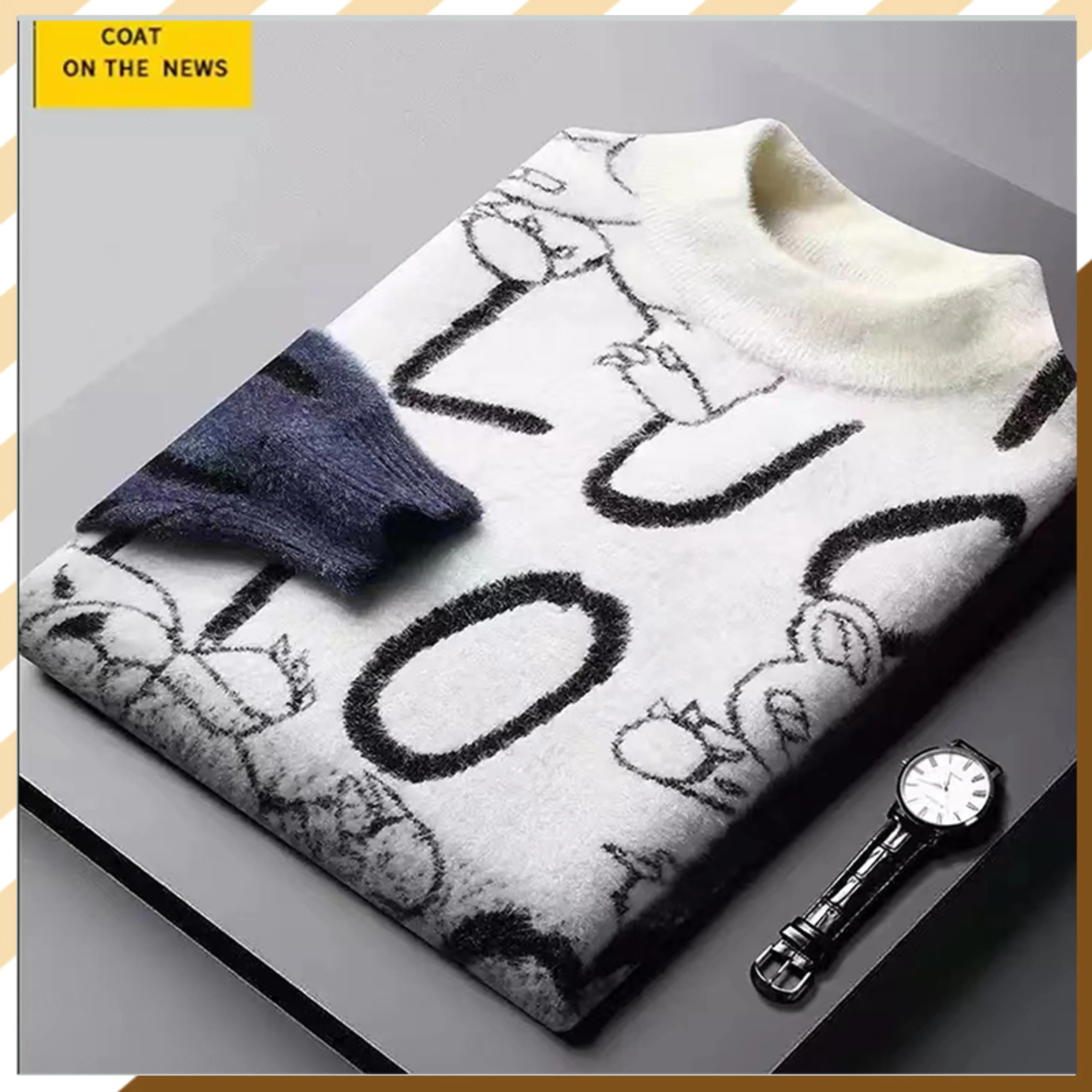 High Quality Luxury Winter Pullover Korean Streetwear Knitted Sweater Vetement Homme Mens Clothes Roupas Masculinas Cashmere2022
High Quality Luxury Winter Pullover Korean Streetwear Knitted Sweater Vetement Homme Mens Clothes Roupas Masculinas Cashmere2022