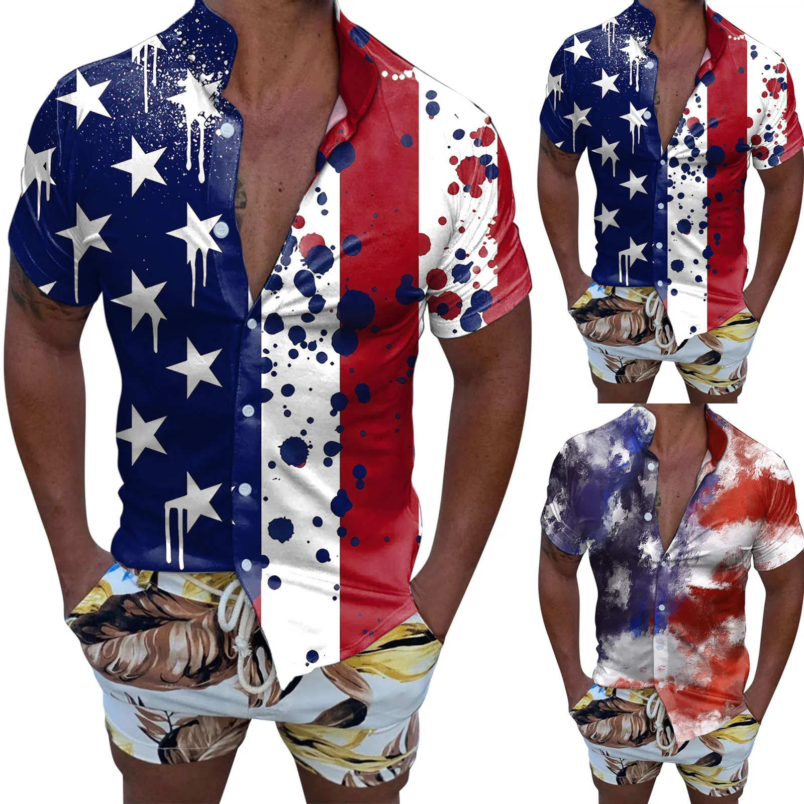 Men Summer Casual Beach Flag Printed Short Sleeve Top Blouse Shirts Daily Fashionable Exquisite Shirts Roupas Masculinas 2022
Men Summer Casual Beach Flag Printed Short Sleeve Top Blouse Shirts Daily Fashionable Exquisite Shirts Roupas Masculinas 2022
