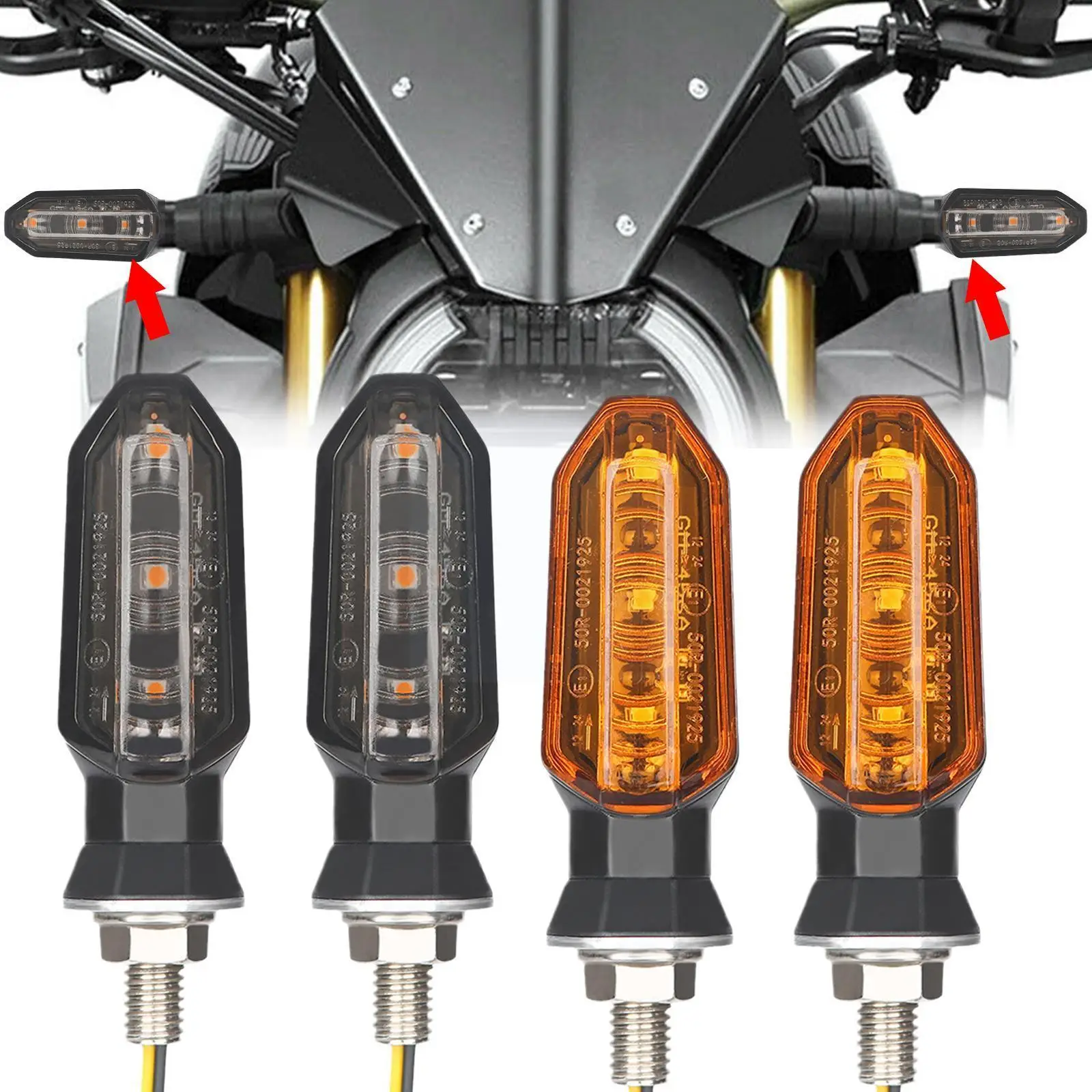 2/4pcs Universal LED Motorcycle Turn Signal Light 12V Waterproof Lights Blinker Lamp 8mm Accessory Indicator Amber Rear Fla B7W8
2/4pcs Universal LED Motorcycle Turn Signal Light 12V Waterproof Lights Blinker Lamp 8mm Accessory Indicator Amber Rear Fla B7W8