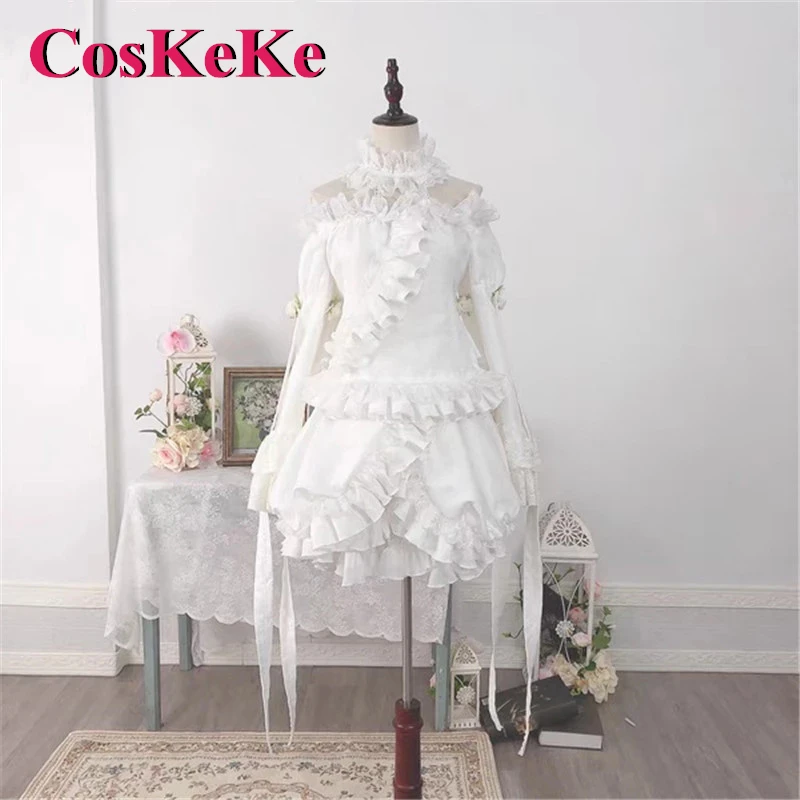 

CosKeKe [Customized] Kirakishou Cosplay Anime Rozen Maiden Costume Gorgeous Sweet White Formal Dress Party Role Play Clothing