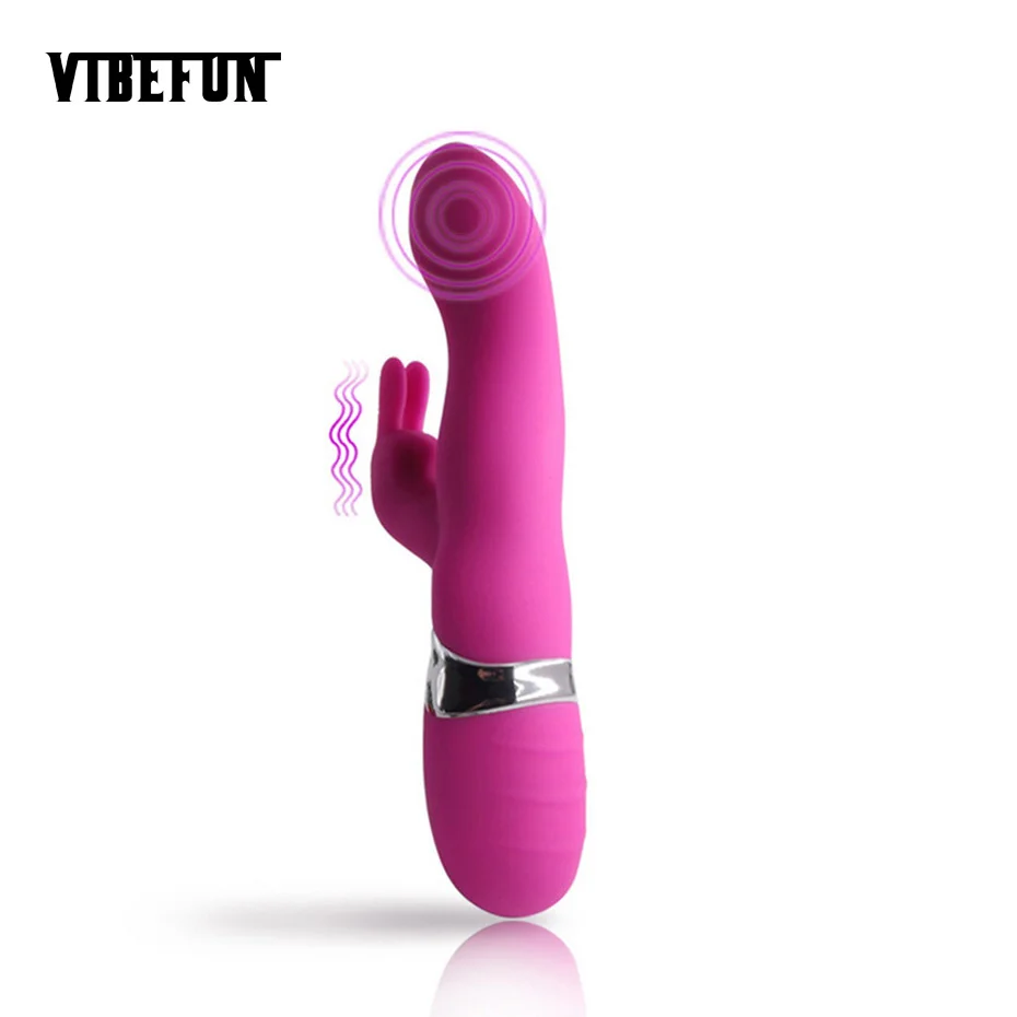 

Vibefun 2 Motors Rechargeable Rabbit Vibrator G-Spot Clitoris Stimulator, Multispeed Dildo Vibrators for Women Sex Product Toys