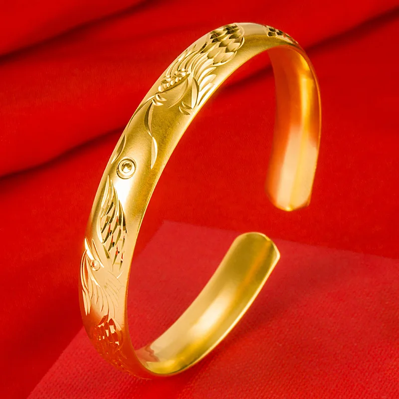New thickened gold dragon and phoenix play bead solid bracelet flying dragon and phoenix play bead opening adjustable bracelet
New thickened gold dragon and phoenix play bead solid bracelet flying dragon and phoenix play bead opening adjustable bracelet