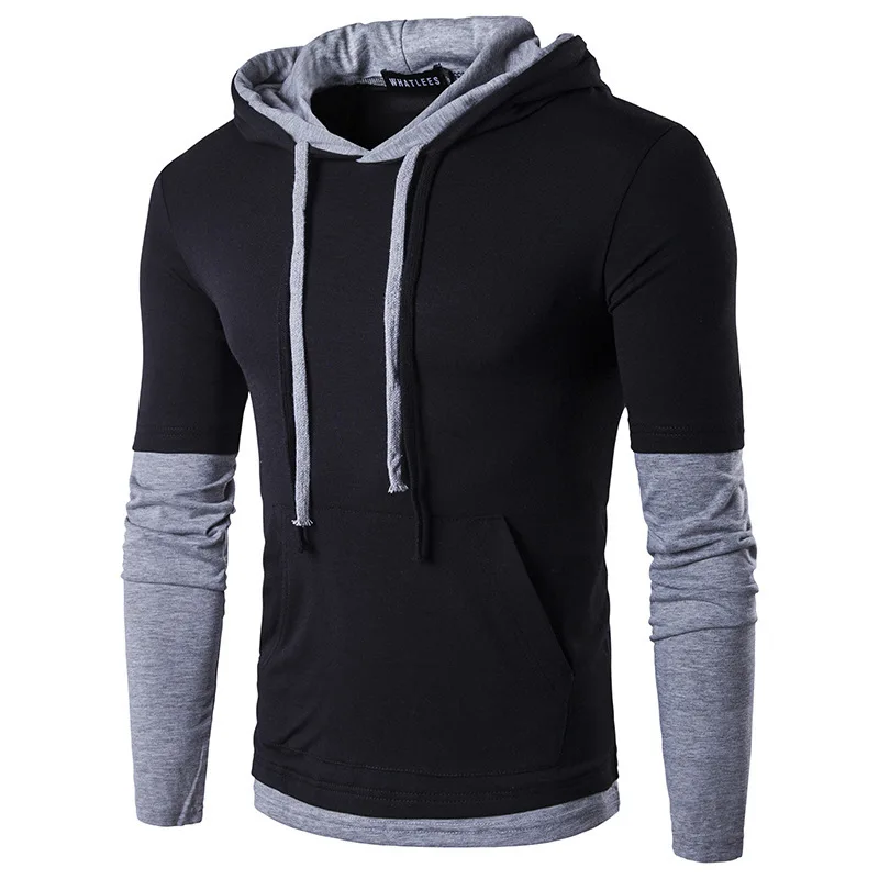 Men Hooded Stitching T-shirt Spring Autumn Pocket Slim T-shirt Men Long Sleeve Pullover T-shirt Tops Streetwear Vintage T-shirt
Men Hooded Stitching T-shirt Spring Autumn Pocket Slim T-shirt Men Long Sleeve Pullover T-shirt Tops Streetwear Vintage T-shirt