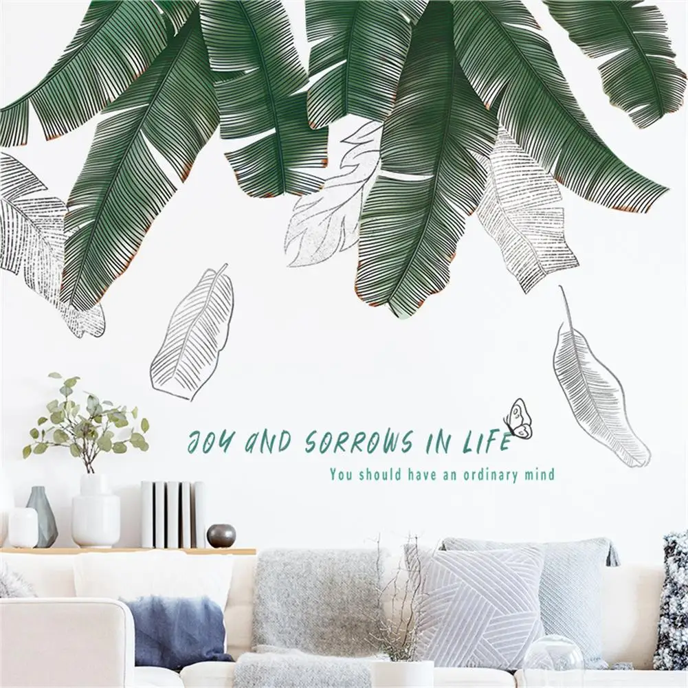 2 Sheets Tropical Plants Wall Stickers Self-adhesive Wallpaper Wall Decal For Home Living Room Bedroom Decoration
2 Sheets Tropical Plants Wall Stickers Self-adhesive Wallpaper Wall Decal For Home Living Room Bedroom Decoration