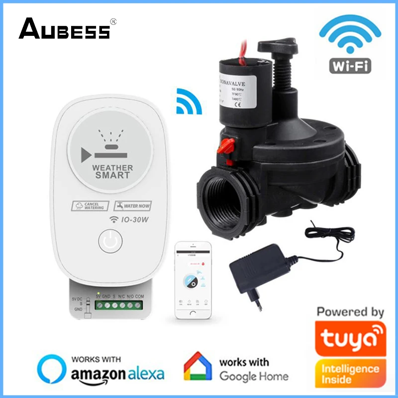 Tuya Smart WIFI Smart Irrigation System, 1/0.75inch Caliber Electronic Water Valve, Watering Timer Automatic Drip Controller
Tuya Smart WIFI Smart Irrigation System, 1/0.75inch Caliber Electronic Water Valve, Watering Timer Automatic Drip Controller