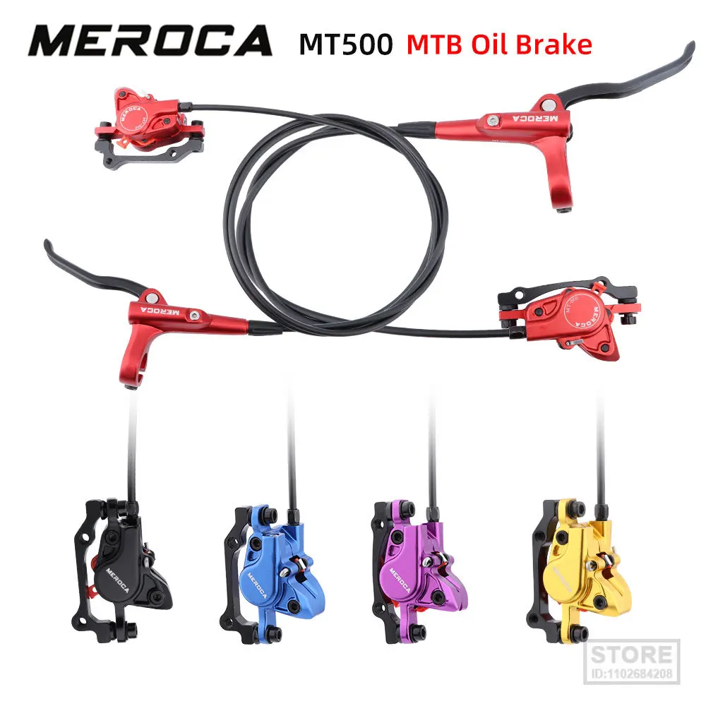 

Комплект гидравлических тормозов MEROCA для горного велосипеда, дисковые тормоза для горного велосипеда, двойные толчки, поршневой суппорт с ротором 160 мм, Велоспорт