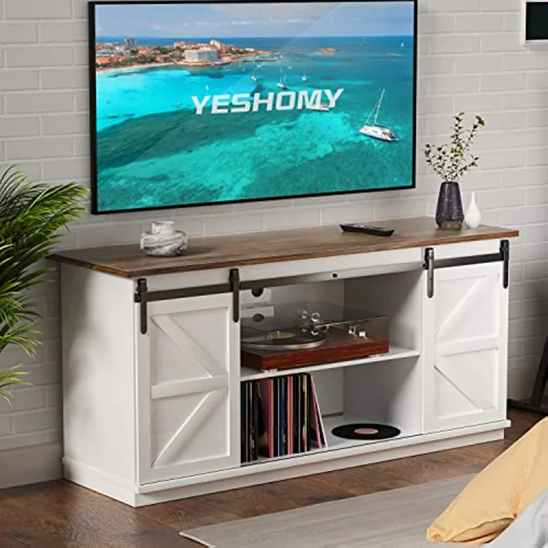 Farmhouse TV Stand for Televisions up to 65+ Inch with Sliding Barn Doors , Entertainment Center Console Table
Farmhouse TV Stand for Televisions up to 65+ Inch with Sliding Barn Doors , Entertainment Center Console Table